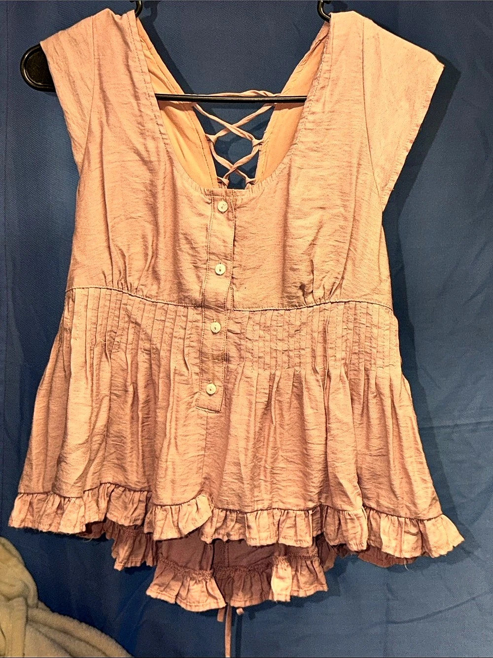 Peach Love Ruffle Mini in Orange Like New